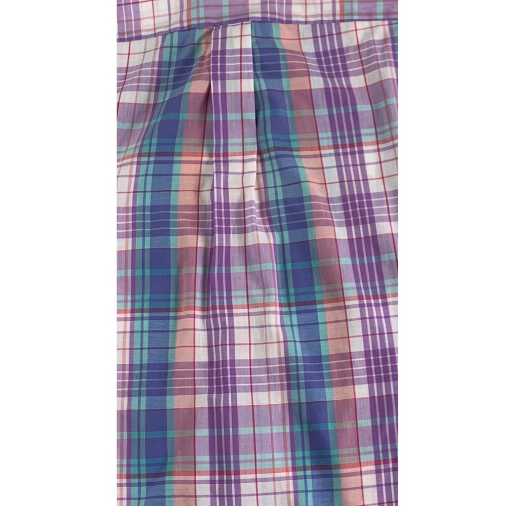 Chaps Ralph Lauren Plaid Shirt Men's M Short Sleeve Preppy Vintage - Picture 5 of 6